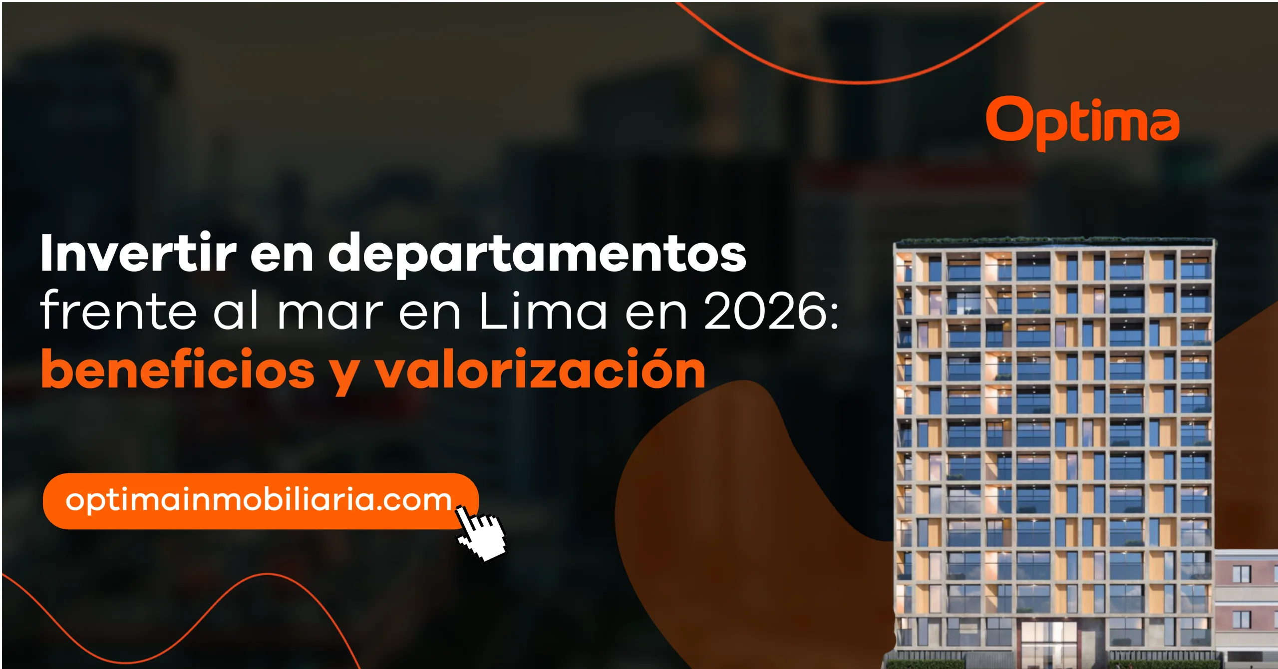 Edificio moderno de departamentos frente al mar en Lima como inversión inmobiliaria con alta valorización.