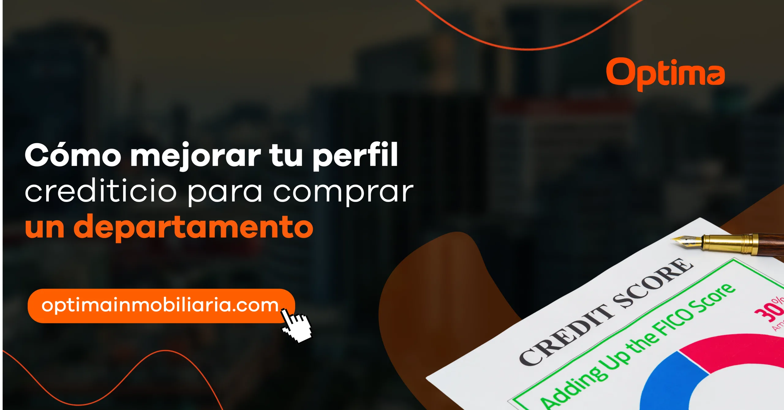 Informe de perfil crediticio y puntaje financiero utilizado para evaluar la capacidad de una persona para acceder a un crédito hipotecario y comprar un departamento.